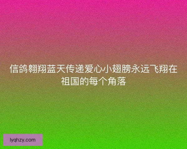 信鸽翱翔蓝天传递爱心小翅膀永远飞翔在祖国的每个角落